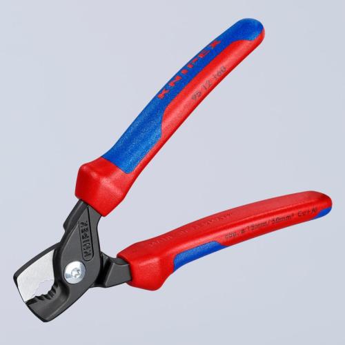 Knipex StepCut Cable Shears with Multi-component Grips Burnished 160mm 95 12 160
